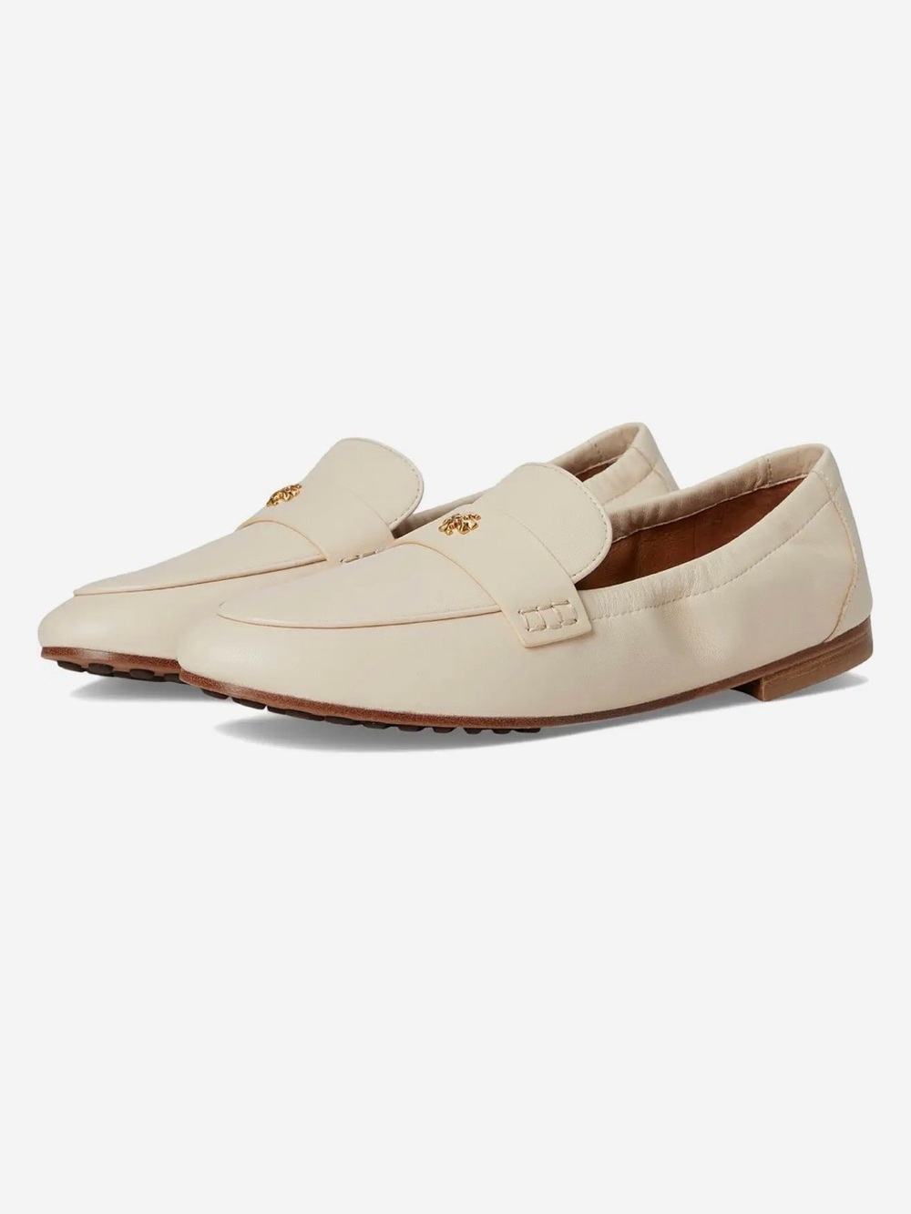 Tory Burch Ballet Loafer Cream Smooth Leather 8 $298